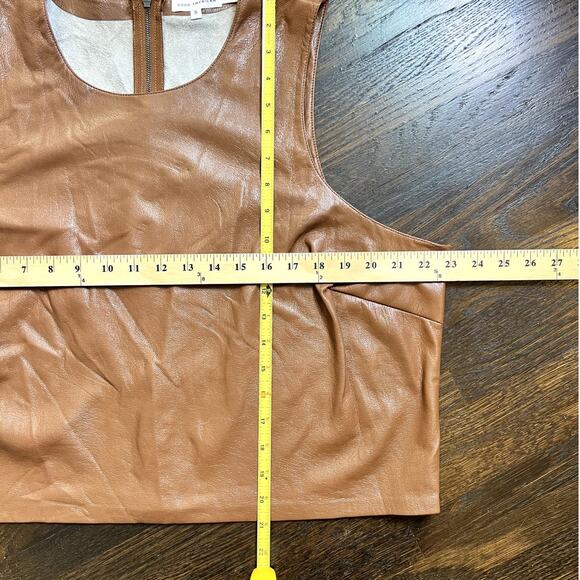 Good American | Better Than Leather Shell Crop Tank Burnt Caramel Size 5 2XL - Picture 9 of 9